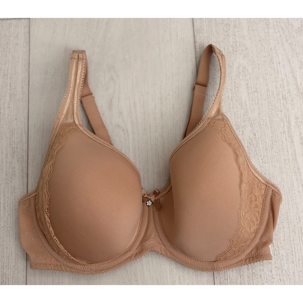 Wacoal Retro Chic Full Figure Contour Bra Sz 34D Nude Style 853186